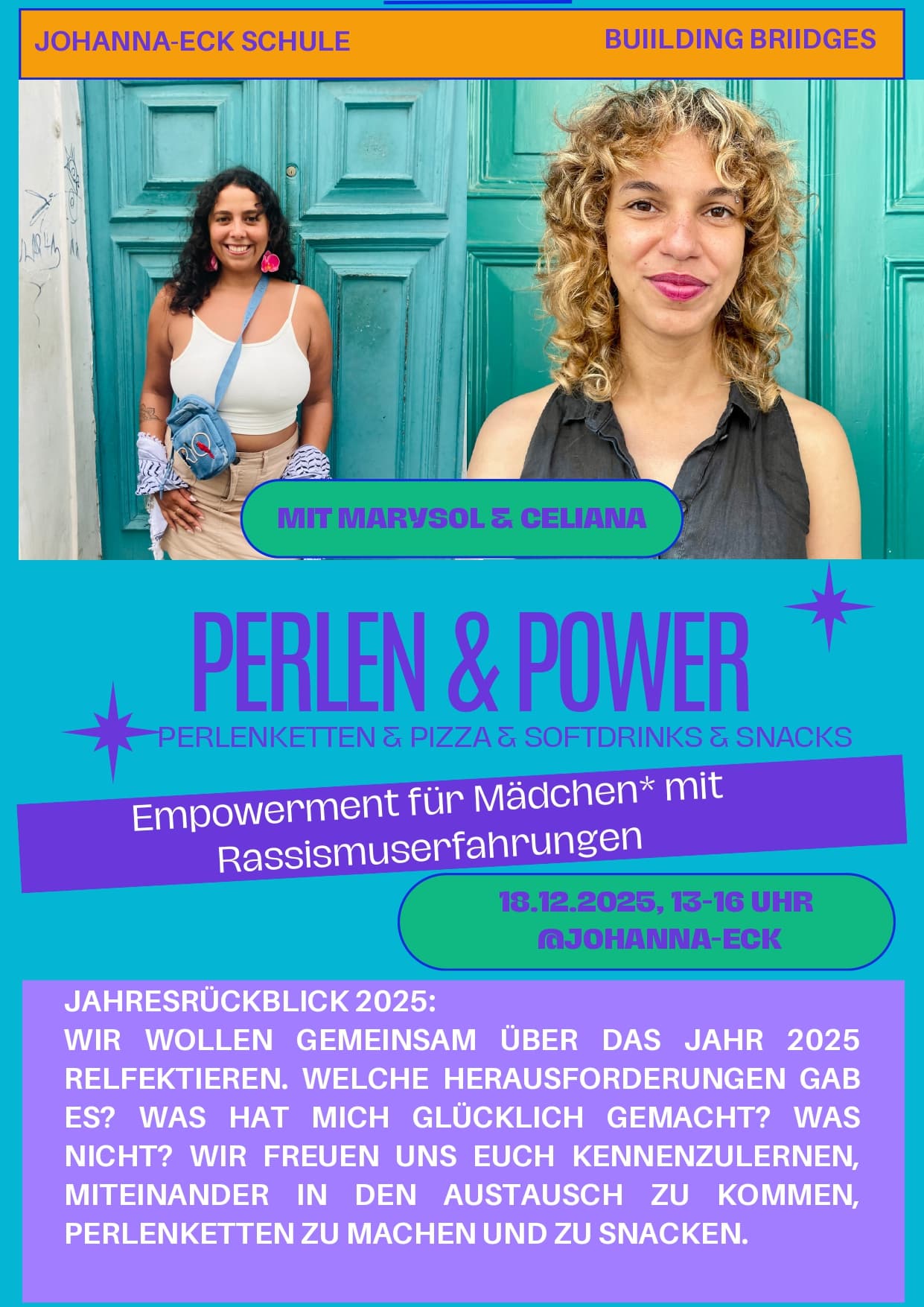 Flyer preview for Perlen & Power — Johanna-Eck